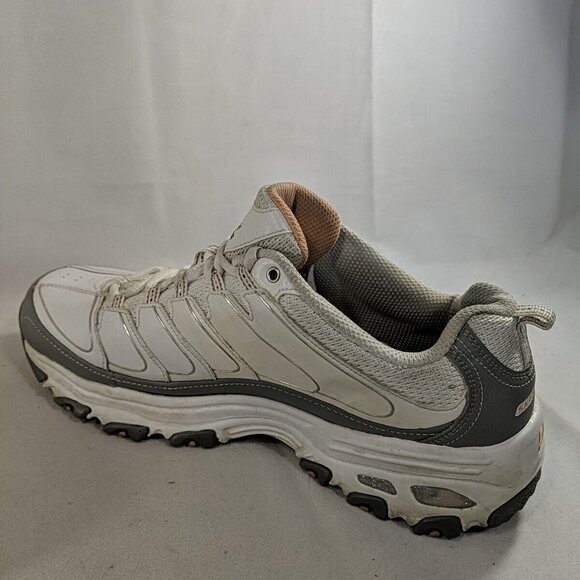 Skechers D'Lites 11 US Women Leather Sneakers Shoes White Pink Silver 11587 WGOR - Picture 11 of 15